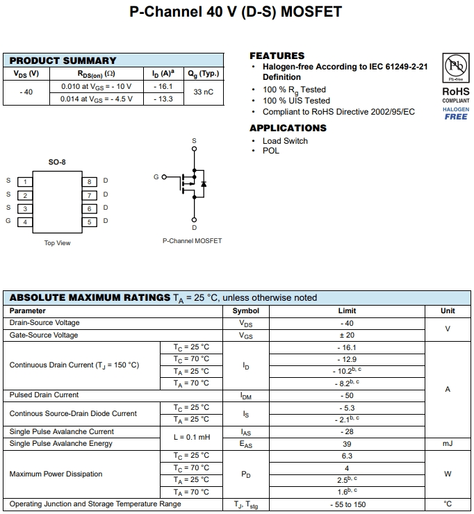 FDS4141-NL參數(shù) FDS4141-NL參數(shù)