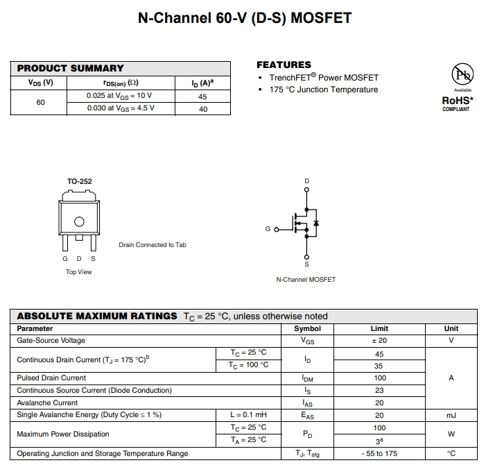SUD23N06-31參數(shù) SUD23N06-31參數(shù)