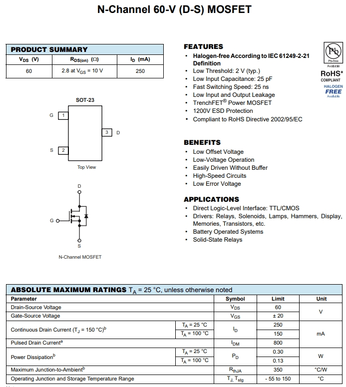 MMBF170LT1G參數(shù) MMBF170LT1G參數(shù)