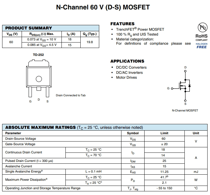 AOD444參數(shù) AOD444參數(shù)