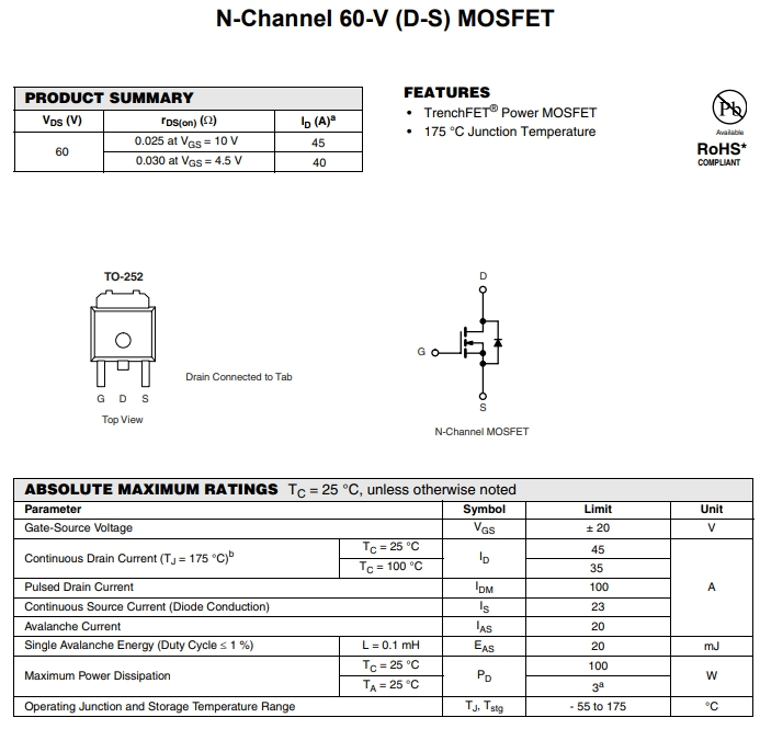 NTD24N06LT4G參數(shù) NTD24N06LT4G參數(shù)