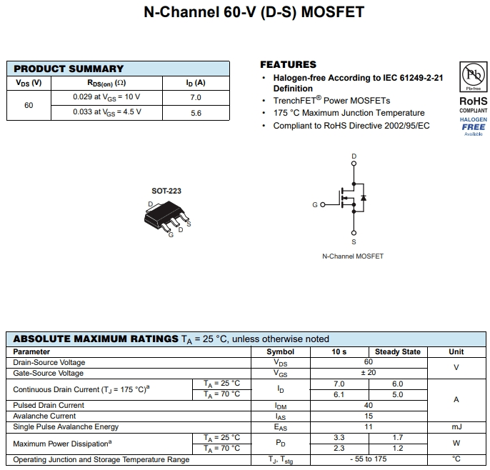 STN3NF06L參數(shù)