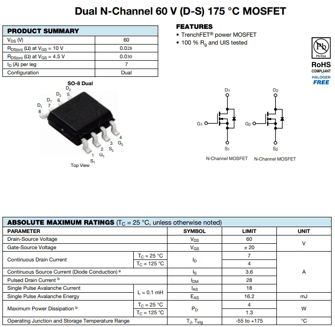 SI9945BDY-T1-E3參數(shù)