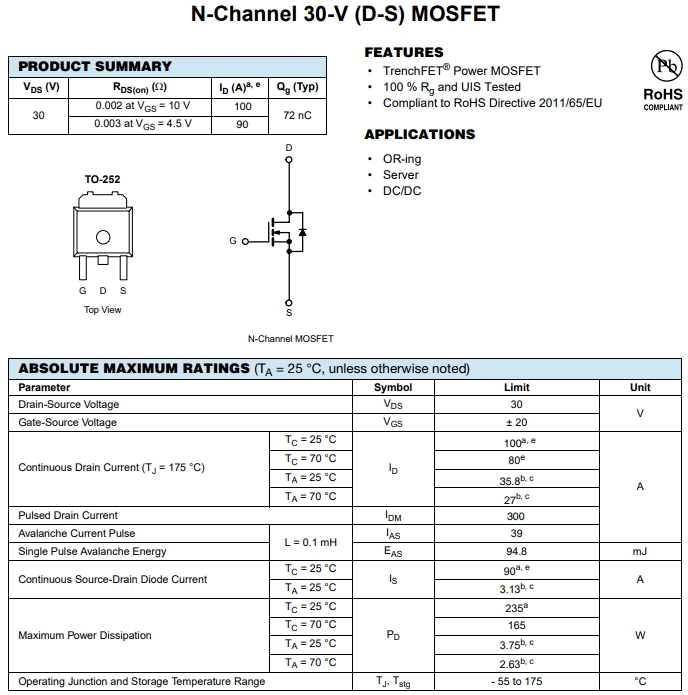 NCE3080KA參數(shù)