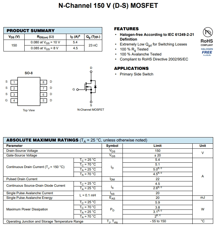 SI4848DY-T1-E3參數(shù)